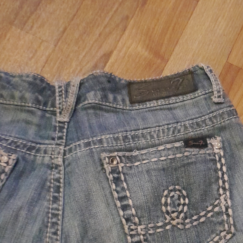 Seven7 Women's Denim Jeans with Stitch Detail
